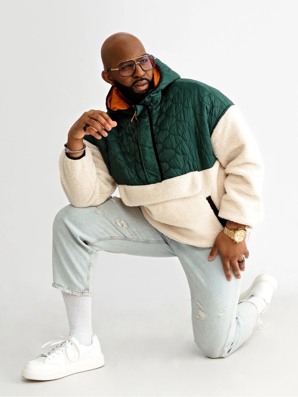 Zara Sherpa quilted men’s jacket hoodie